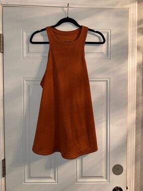 Rust Orange Women’s Sleeveless A-Line Tank Top